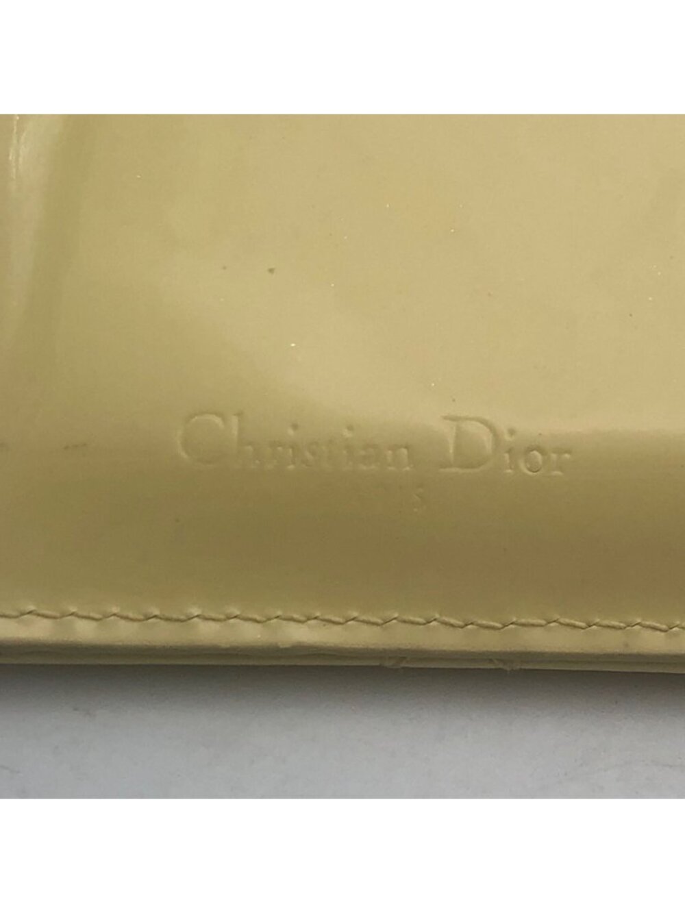 Dior Lady Wallet Fragment Case Lotus Yellow Card Coin Purse - Picture 7 of 7
